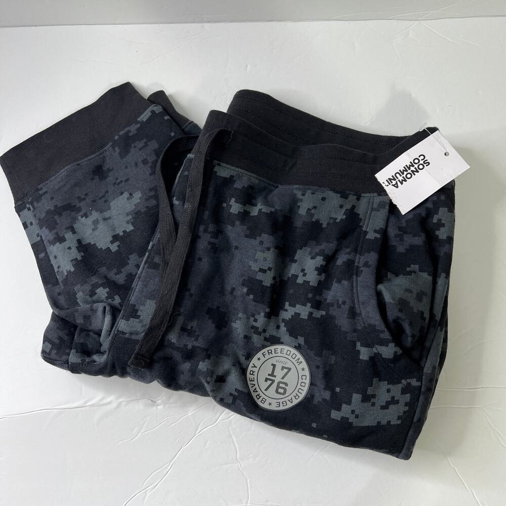 Sonoma Community Men's Cargo Jogger fleece Pants Sz Large